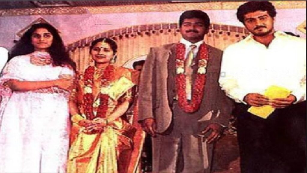 Vijay wdding photo with ajith and shalini