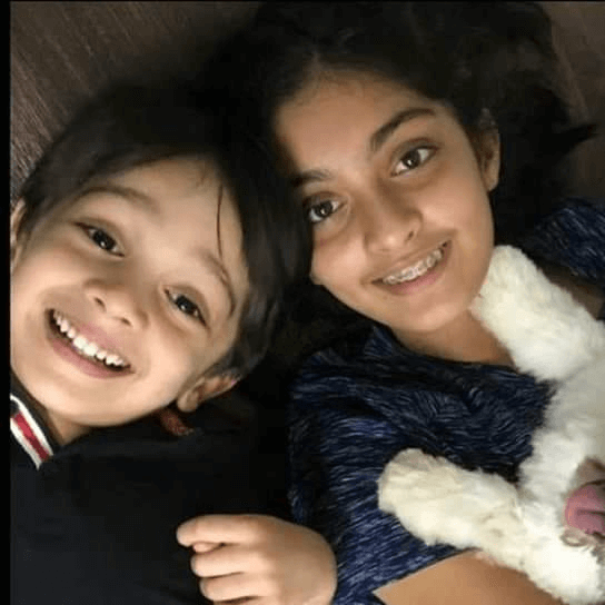 Anoushka Kumar with Aadvik Kumar